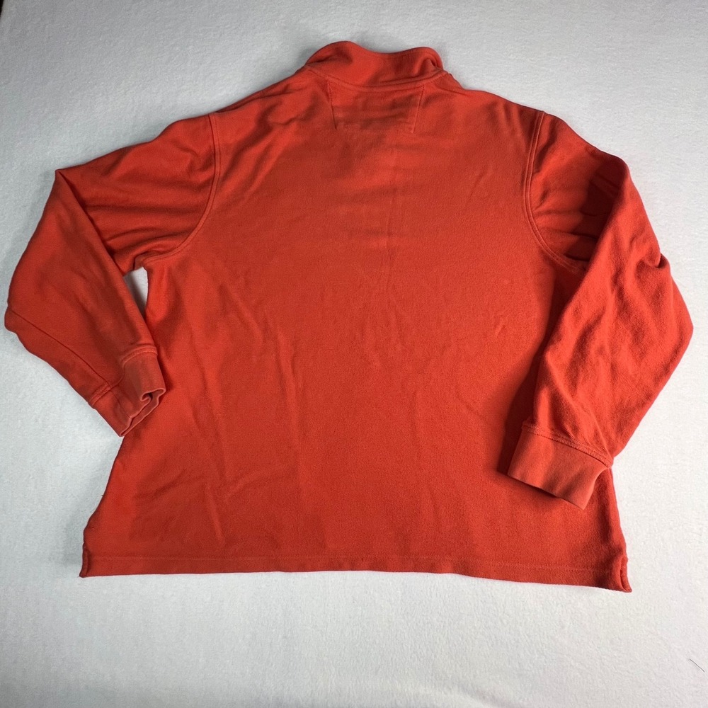 Chaps Mens XXL Orange‎ Quarter Zip Pullover Cotton Mock Neck Sweater Logo - Picture 7 of 7